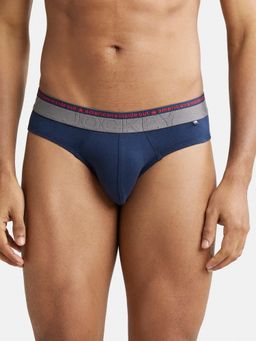 Jockey - US59 Men Super Combed Cotton Elastane Solid Brief - Navy