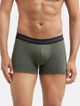 Jockey - 1015 Men Super Combed Cotton Rib Solid Trunk - Deep Olive