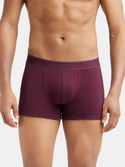 Jockey - 1015 Men Super Combed Cotton Rib Solid Trunk - Wine Tasting