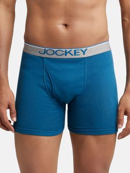 Jockey - 8009 Men Cotton Solid Boxer Brief - Seaport Teal