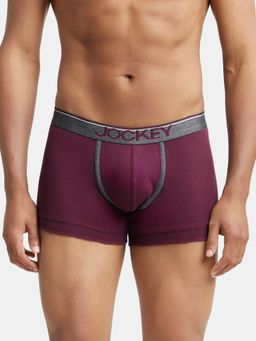 Jockey - 8015 Men Super Combed Cotton Rib Solid Trunk - Wine Tasting
