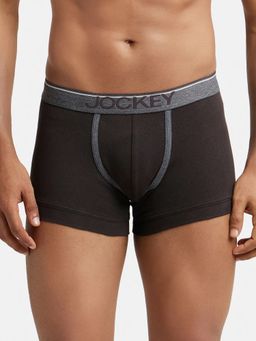 Jockey - 8015 Men Super Combed Cotton Rib Solid Trunk - Brown