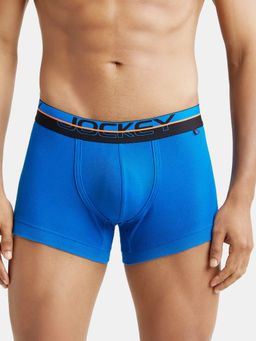 Jockey - FP03 Men Super Combed Cotton Rib Solid Trunk - Rich Royal Blue