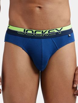 Jockey - Fp02 Men Super Combed Cotton Rib Solid Brief with Ultrasoft Waistband Navy Blue