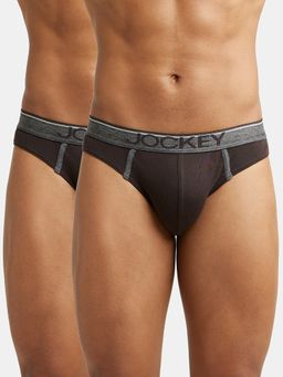 Jockey - 8044 Men Cotton Brief with Ultrasoft Waistband - Brown (Pack of 2)