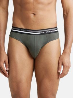 Jockey - US49 Men Super Combed Cotton Solid Brief - Deep Olive
