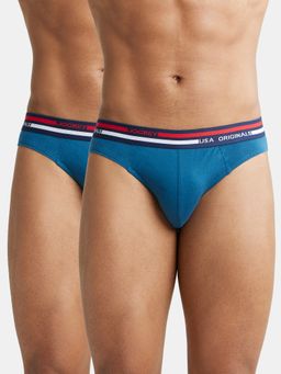 Jockey - US49 Men Super Combed Cotton Solid Brief - Seaport Teal (Pack of 2)