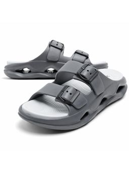 DOCTOR HEALTH SUPER SOFT - Men EVA Adjustable Buckle Double Strap Comfort Sandals - Grey