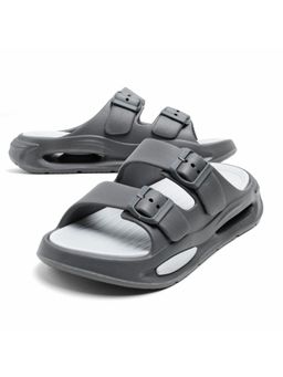 DOCTOR HEALTH SUPER SOFT - Men EVA Adjustable Buckle Double Strap Comfort Sandals - Grey