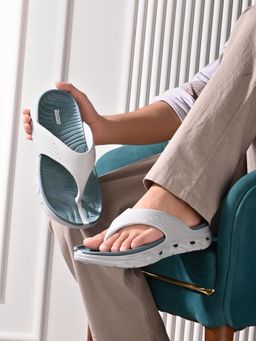 DOCTOR HEALTH SUPER SOFT - Men's Orthopaedic Toe Ring Lightweight EVA Flipflops - Grey