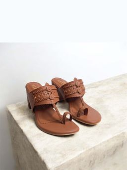 THE ALTER - Monochrome Tan Kohla Block Heels