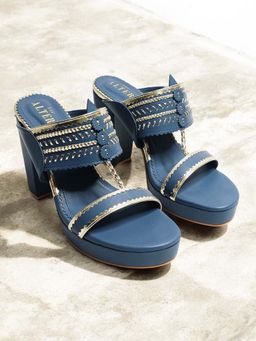 THE ALTER - Zora Blue Kohla Platform Block Heels