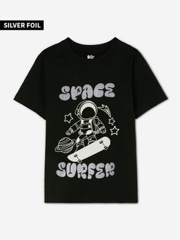 The Souled Store - Black Printed T-Shirt