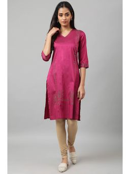 W - Pink Sequined Kurta