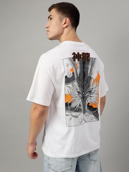 Free Authority - Dragon Ball Z Graphic Loose Fit White Cotton Men T-Shirt