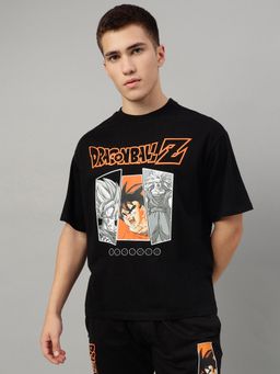 Free Authority - Dragon Ball Z Graphic Loose Fit Black Cotton Men T-Shirt