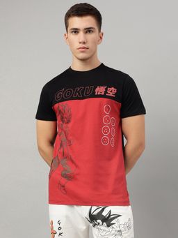 Free Authority - Dragon Ball Z Printed Regular Fit Multicolor Cotton Men T-Shirt