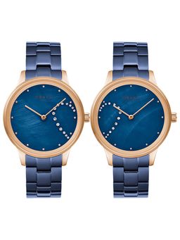 Obaku - V247PMVLSL SIVE LILLE Quartz Crystal MOP Round Dial Pair Watch