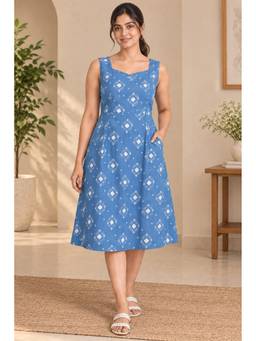 SILSELAH - The Blue Printed Dress
