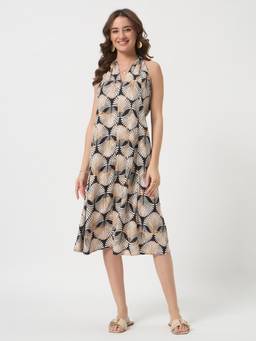 SHEWEST - Women'S Printed Dress