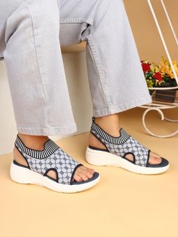 ELLE - Women Navy Blue Wedge Heels