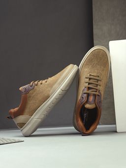 EGOSS - Men Brown Casual Lace-Up Sneakers