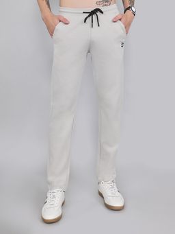 Rock.it - Men Grey Mid Waist Regular Fit Solid Trackpant