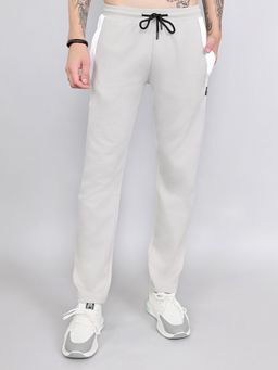 Rock.it - Men Grey Mid Waist Regular Fit Solid Trackpant