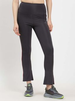 Dpassion - Women Grey Flared High waist Gym Tights
