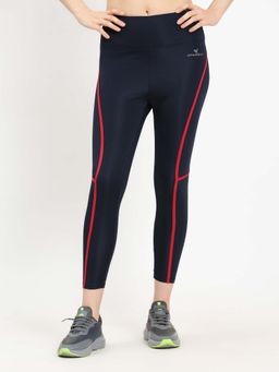 Dpassion - Women Blue Ankle High waist Gym Tights