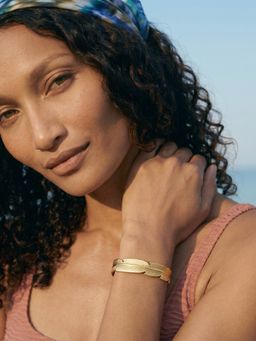 Palmonas - Golden Feather Adjustable Cuff for Women