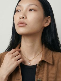 Palmonas - Minimal Double Toggle Necklace for Women