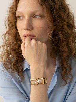 Palmonas - Pearl Orbit Adjustable Cuff for Women