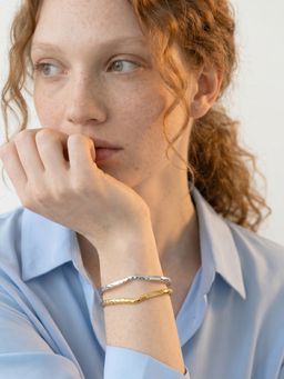Palmonas - Dual Tone Twist Adjustable Cuff for Women