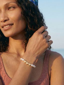 Palmonas - Pearl Heart Adjustable Bracelet for Women