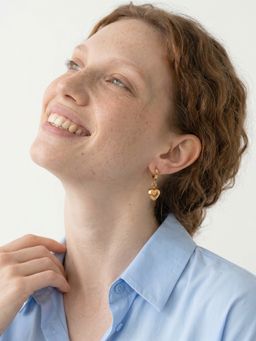 Palmonas - Smooth Heart Hoops Earring for Women