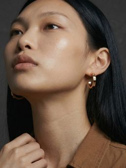 Palmonas - Crystal Accent Hoop Earrings for Women