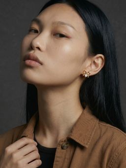 Palmonas - Minimal Bow Crystal Studs Earrings for Women