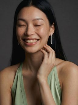 Palmonas - Brilliant Crystal Bar Statement Earrings for Women
