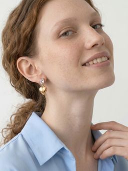 Palmonas - Double Heart Drop Earrings for Women