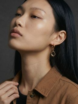 Palmonas - Minimal Oval Drop Hoop Earrings for Women