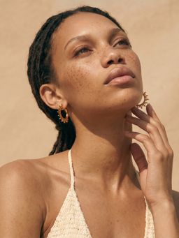 Palmonas - Radiant Sunray Hoop Earrings for Women