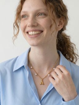 Palmonas - Initial Charm Necklace for Women