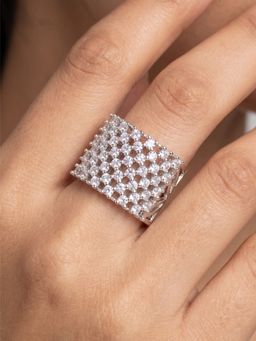 Nuyug - Elara Crystal Band Adjustable Ring