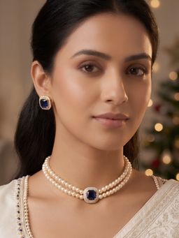 Nuyug - Blue Forest Pearl Jewellery Set