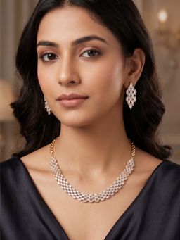 Nuyug - Lucia American Diamond Marquise Jewellery Set