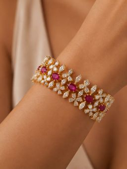 Nuyug - Ruby Floral Link Bracelet (2.3)