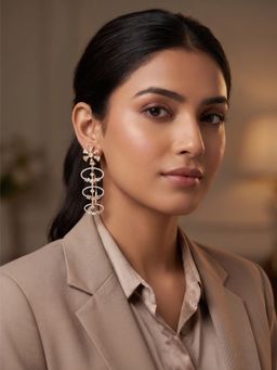 Nuyug - Floral Drops Danglers Earrings