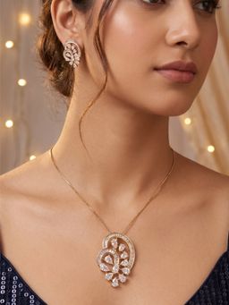 Nuyug - Noor Paisley American Diamond Jewellery Set