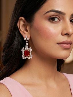 Nuyug - Regalia Ruby Red Drop Earrings